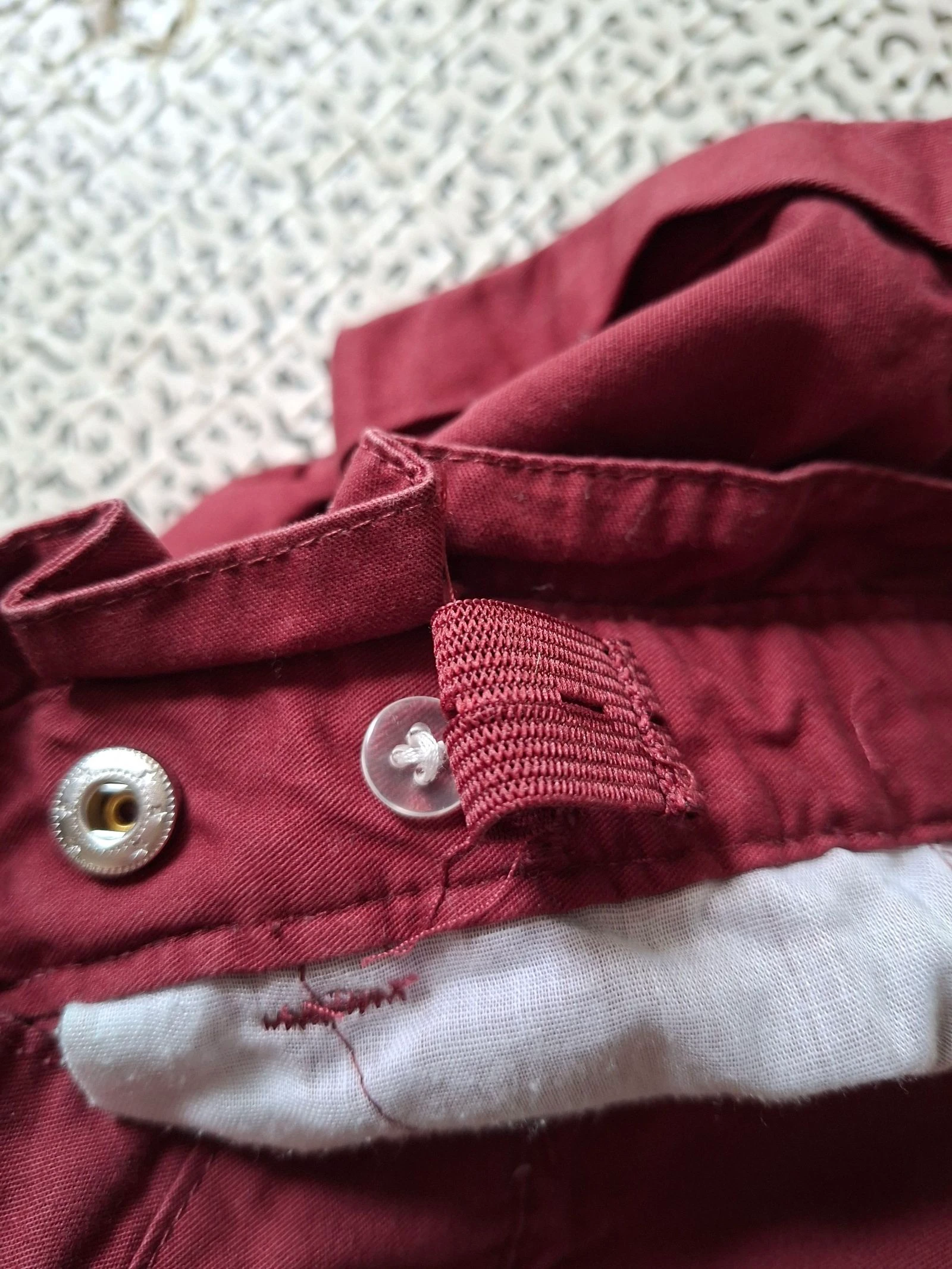Short com suspensórios Tape à l’oeil 12 meses 74 cm bordô algodão bordado para menina – photo 6